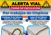 ¡Precaución! Permanecerán cerrados tramos de incorporación al Lombardo Toledano el domingo 15 y lunes 16 por trabajos de limpieza