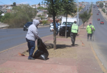 Trabaja Gobierno Municipal en tres turnos para mantener limpias las calles al sur de la ciudad