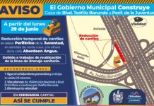 ¡Alerta Vial! reducción de carriles en tramo de lateral del periférico de la Juventud por reubicación de línea de drenaje: Municipio