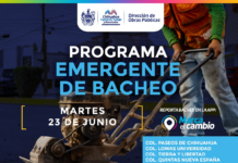 Atenderá Municipio 10 zonas con bacheo este martes 23 de junio
