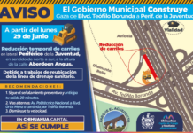¡Recuerda! Habrá reducción de carriles en tramo de lateral del Periférico de la Juventud: Municipio