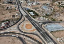 Supervisó Marco Bonilla avance del puente de la carretera Chihuahua-Aldama y avenida Fuerza Aérea, registra más del 90 por ciento de avance