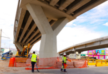 Continúa Municipio construcción de puente en Nogales e Industrias; va al 80% de avance