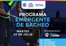 Atenderá Municipio con bacheo nueve zonas este martes 7 de julio
