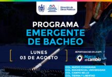 Diez zonas tendrán bacheo este lunes 03 de agosto: Municipio