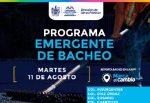 Atenderá Municipio nueve zonas con bacheo este martes 11 de agosto