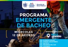 Doce zonas tendrán bacheo este miércoles 12 de agosto: Municipio