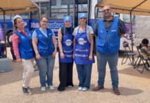 Reciben familias de Los Llanos al comedor móvil de NutriChihuahua