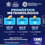 Se esperan temperaturas de hasta 36 grados este fin de semana en Chihuahua; exhorta Protección Civil a extremar precauciones ante el calor