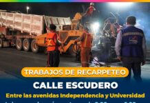 ¡RECUERDA! Este lunes inicia recarpeteo en la calle Escudero: Municipio
