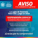 ¡Atención! Suspenderán cajas de Tesorería del Municipio por mejoras al sistema