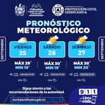 Prevé Protección Civil Municipal fin de semana con temperaturas de hasta 30 grados