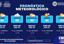 Protección Civil Municipal informa semana templada con baja posibilidad de lluvias