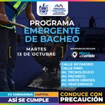 Atenderá Municipio seis zonas con bacheo este martes 13 de octubre