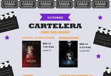 Invita Gobierno Municipal a disfrutar de la cartelera de octubre del Cine del Rejón