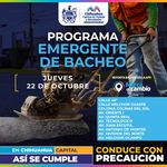 Atenderá Municipio diez zonas con bacheo este jueves 22 de octubre