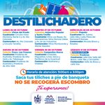 Estará Destilichadero en siete colonias del 26 al 31 de octubre