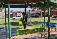 Realiza Municipio fumigación diaria en espacios públicos de Chihuahua Capital